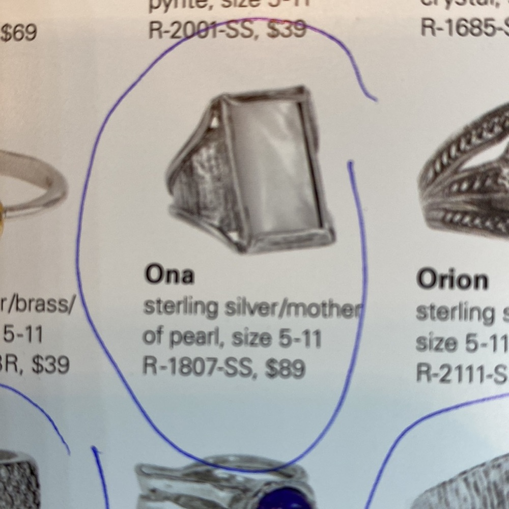 Grace & Heart G&H Ona Ring .925 Sterling Silver/Mother Of Pearl Size 6 GORGEOUS - Picture 10 of 11